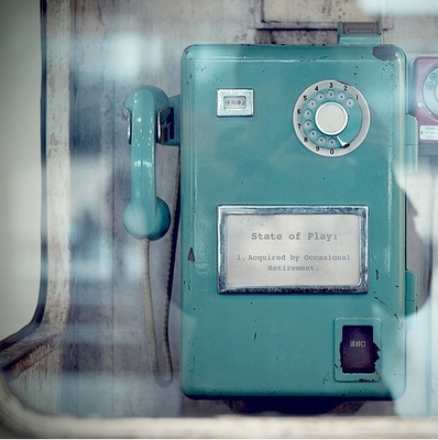 Japanese Payphone- Large Blue Payphone