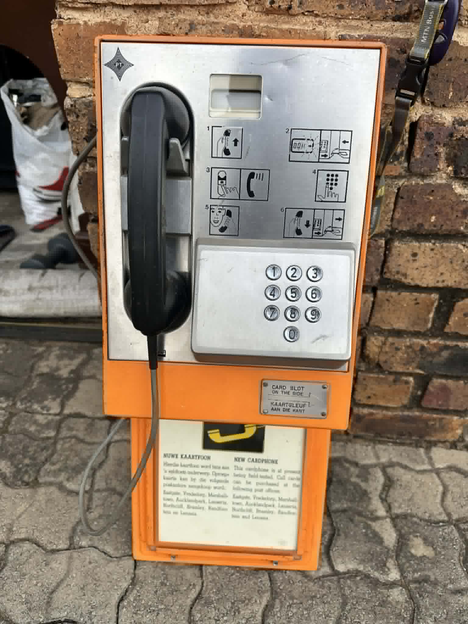 South African Payphone- ORANGE CARDPHONE (1988)