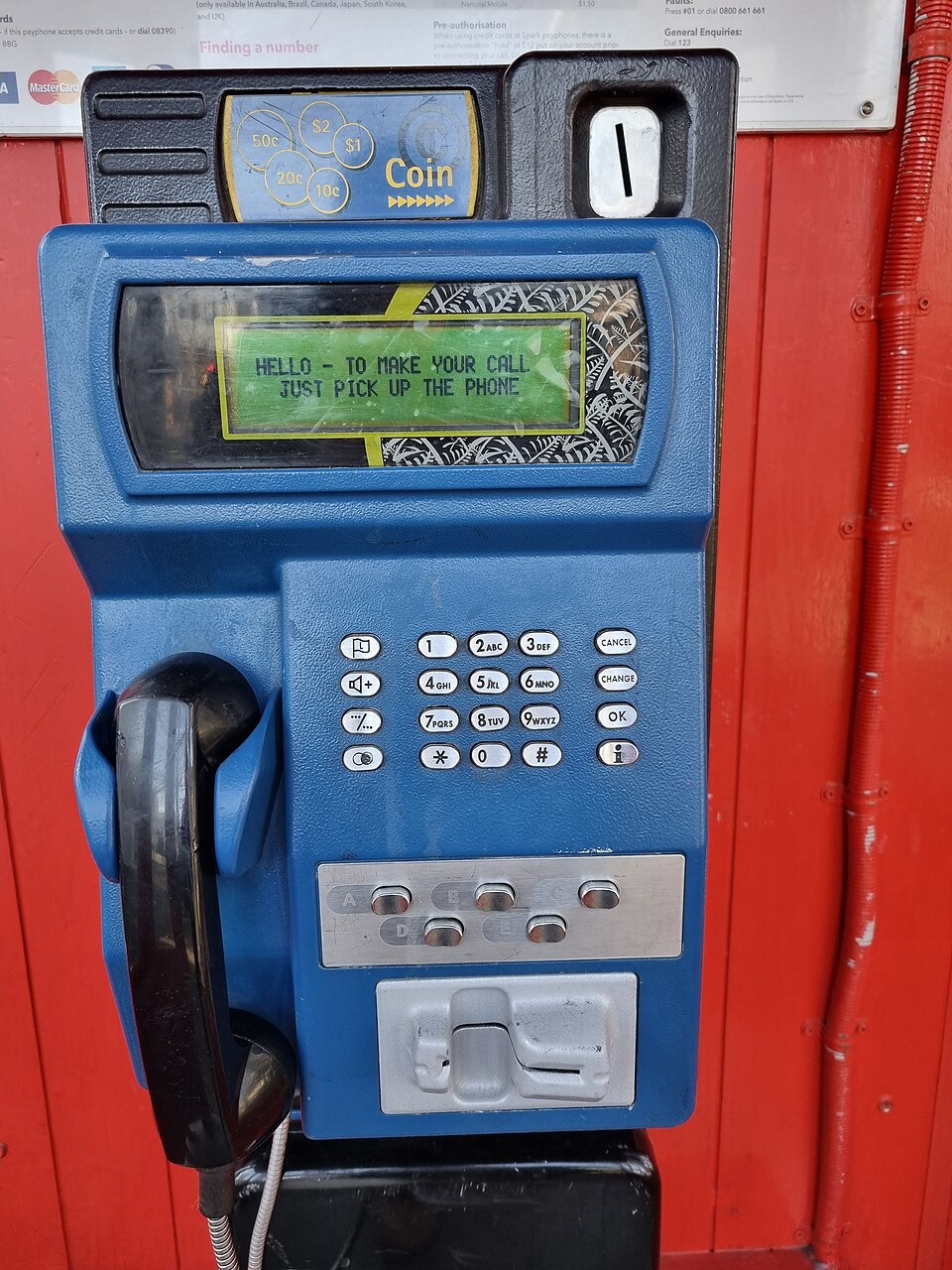 New Zealand Payphone- Ascom Cardphone