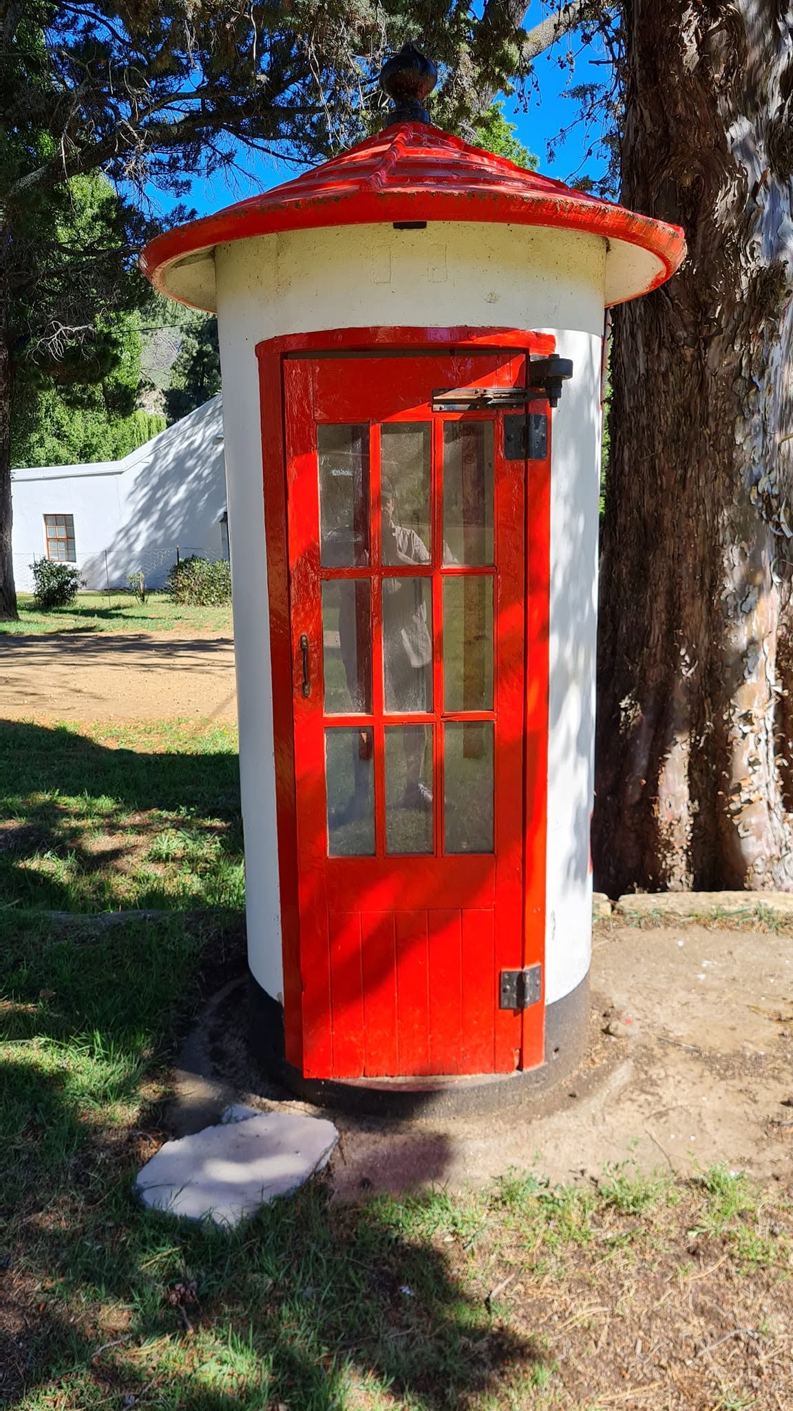 South African PHONE BOOTH- HUME PIPE CONCRETE TELEPHONE BOOTH (1922)