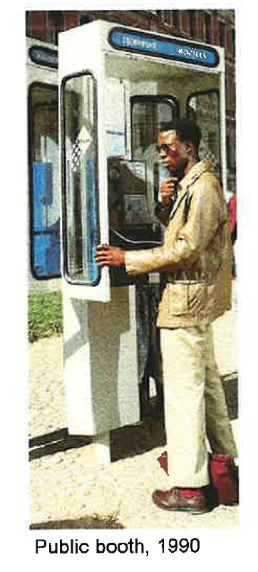 South African PHONE BOOTH- TELKOM PHONE BOOTHS (c.1995–2005)