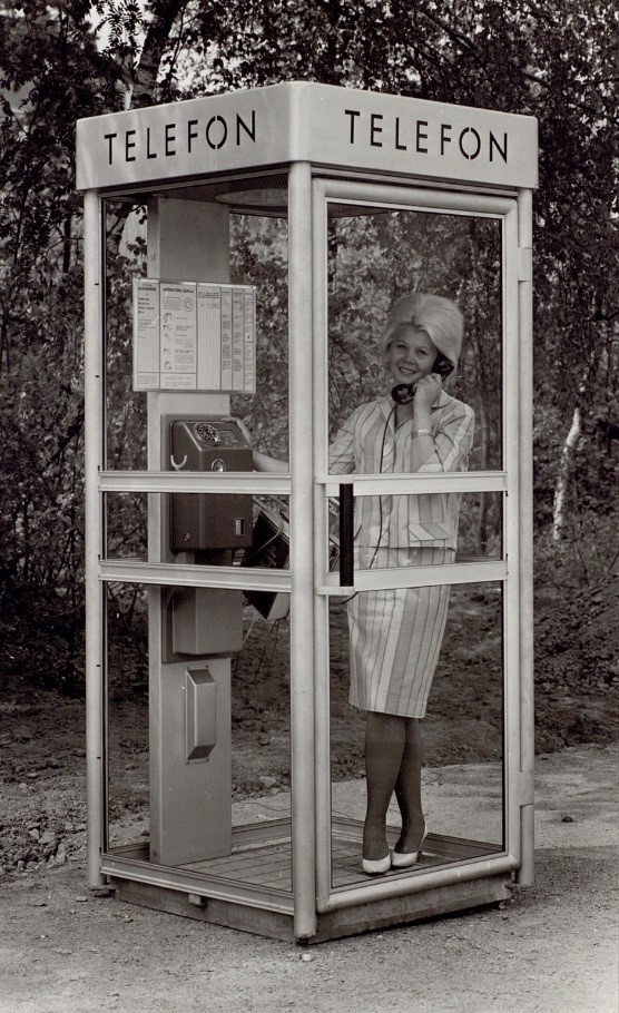 Swedish Phonebooth- late model Telia Aluminium booths